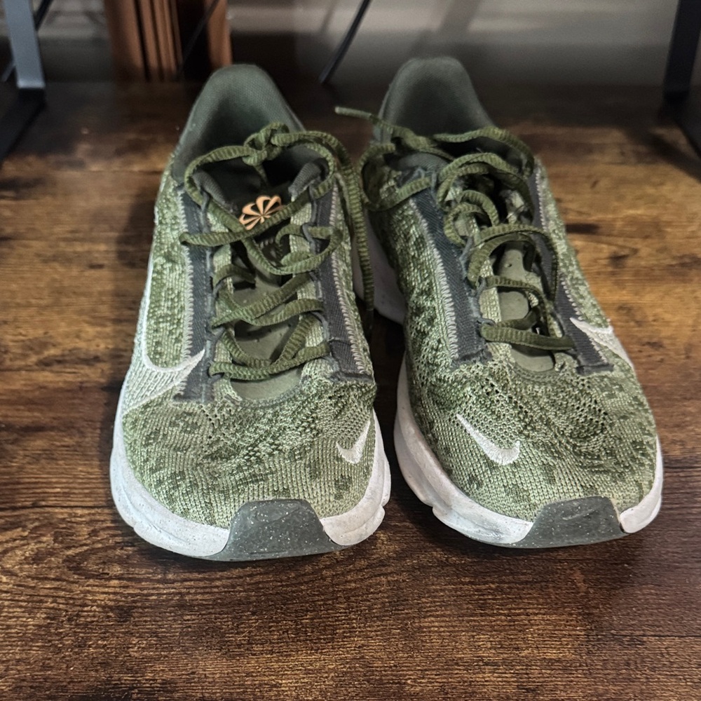 Nike Olive Green Sneakers with White Sole